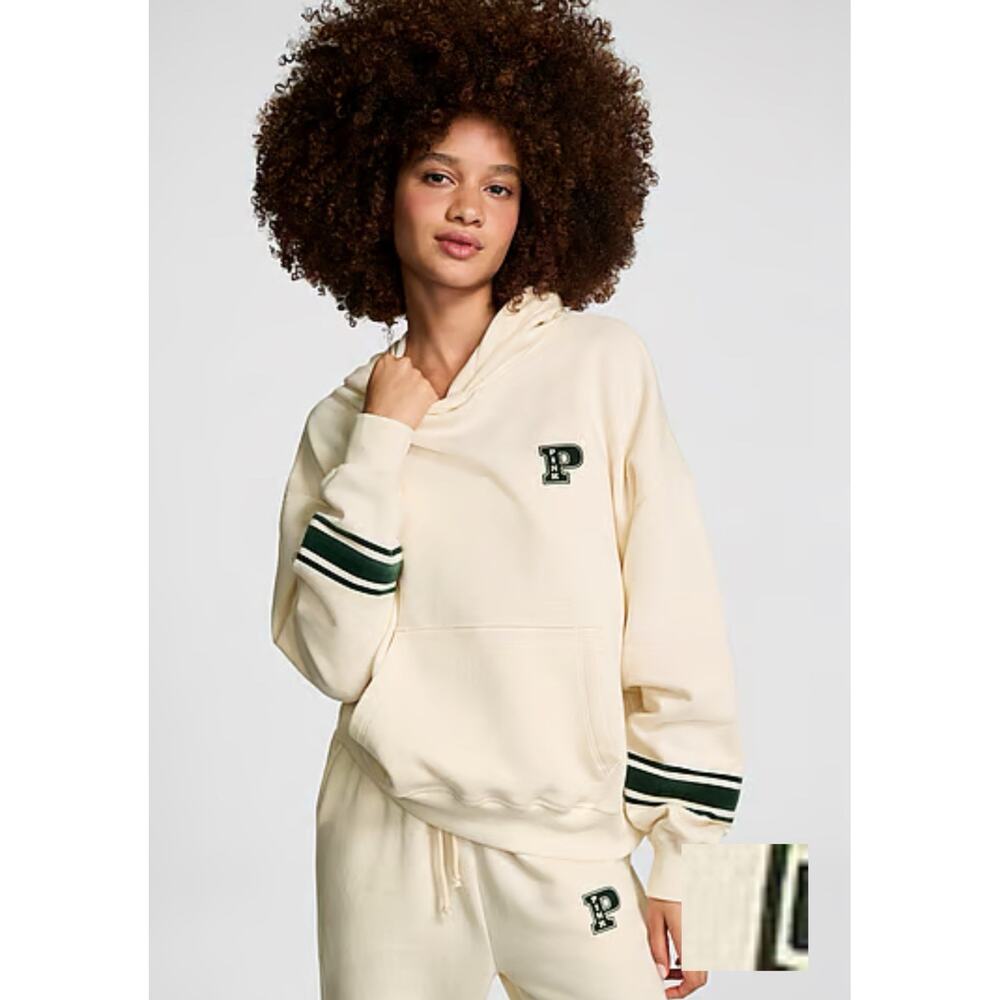 PINK Victoria’s secret Ivy Fleece Campus Hoodie L